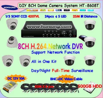 8CH CCTV Camera and DVR Systems HT-8608T
