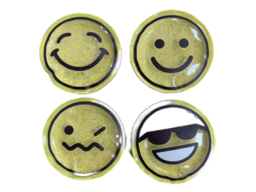 Pack de gel de dessin animé Emoji Round