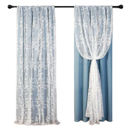 2023 Modern European Polyester Curtain for Living Room