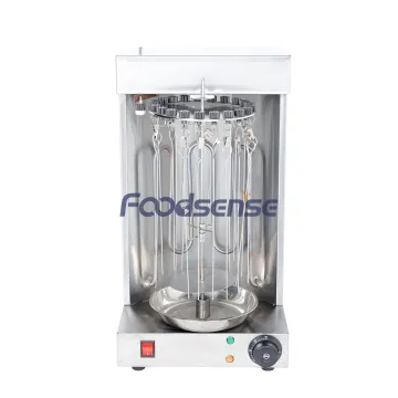 Electric Kebab Roaster Commercial Doner Shawarma Grill Machine Rotary Bar with Chicken Pin Grill BBQ Oven