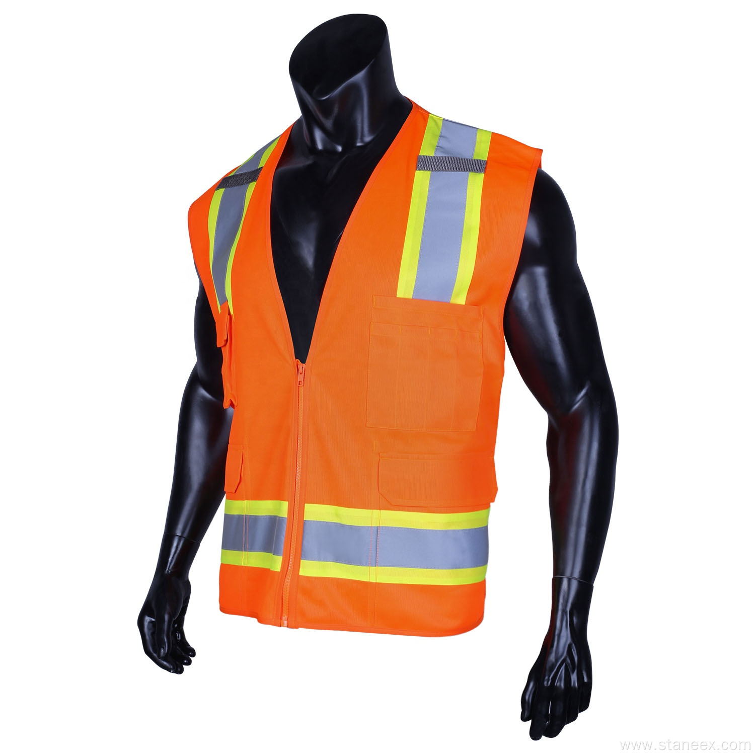 High Visibility Safety Vest With Reflective Strips ANSI