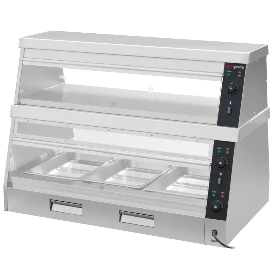 Stainless Steel 2 Layers High Quality Warming Cabinett Black Color