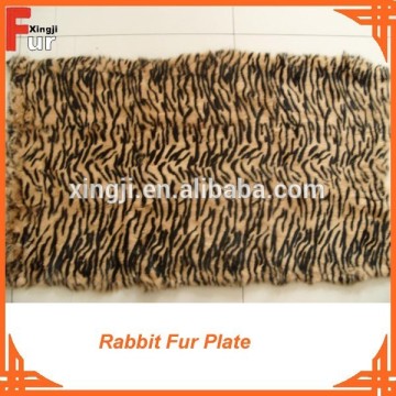 European Grade & Tiger Strip Printed Rabbit Fur Plate