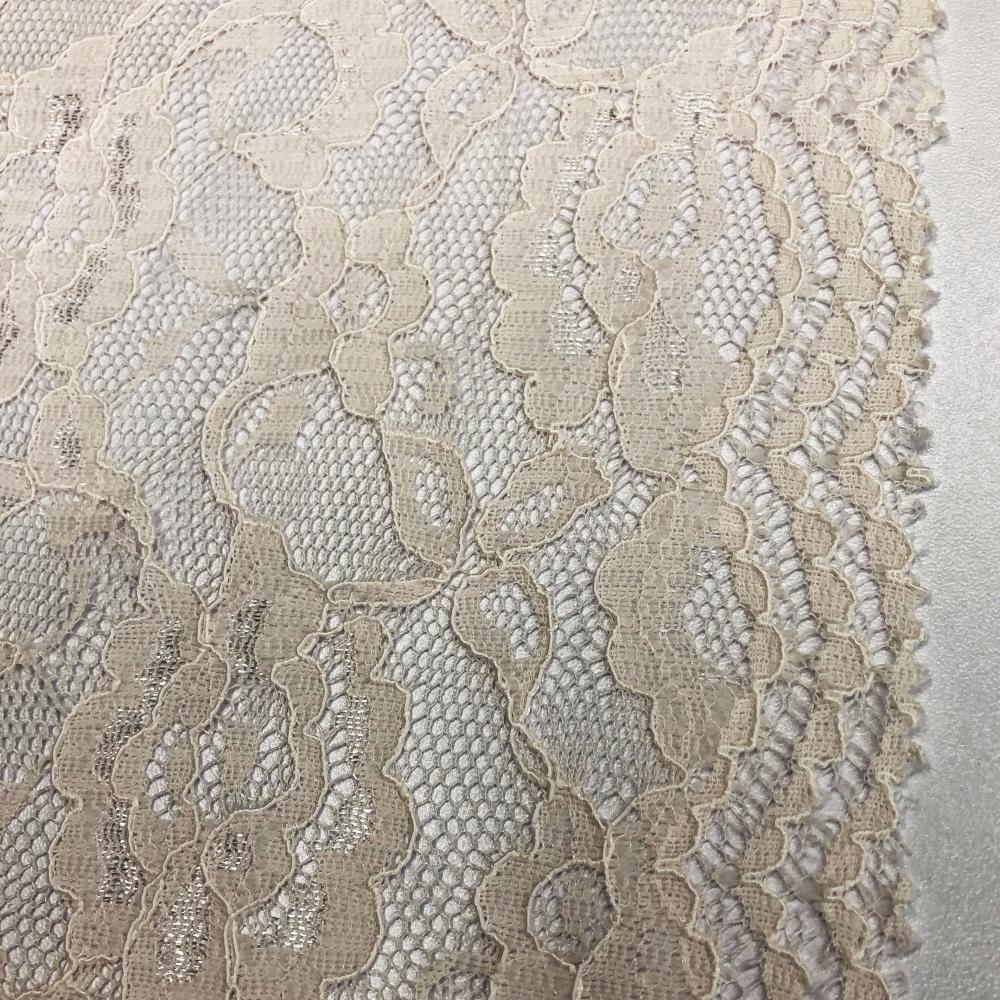 Pierced Flower Partten Lace Fabric