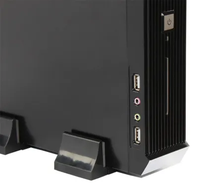 Black Mini Itx Desktop Case Noiseless With Usb , Audio Port