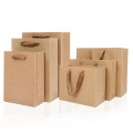 Folie Stamping Kraft Paper Bag tryckt med handtag