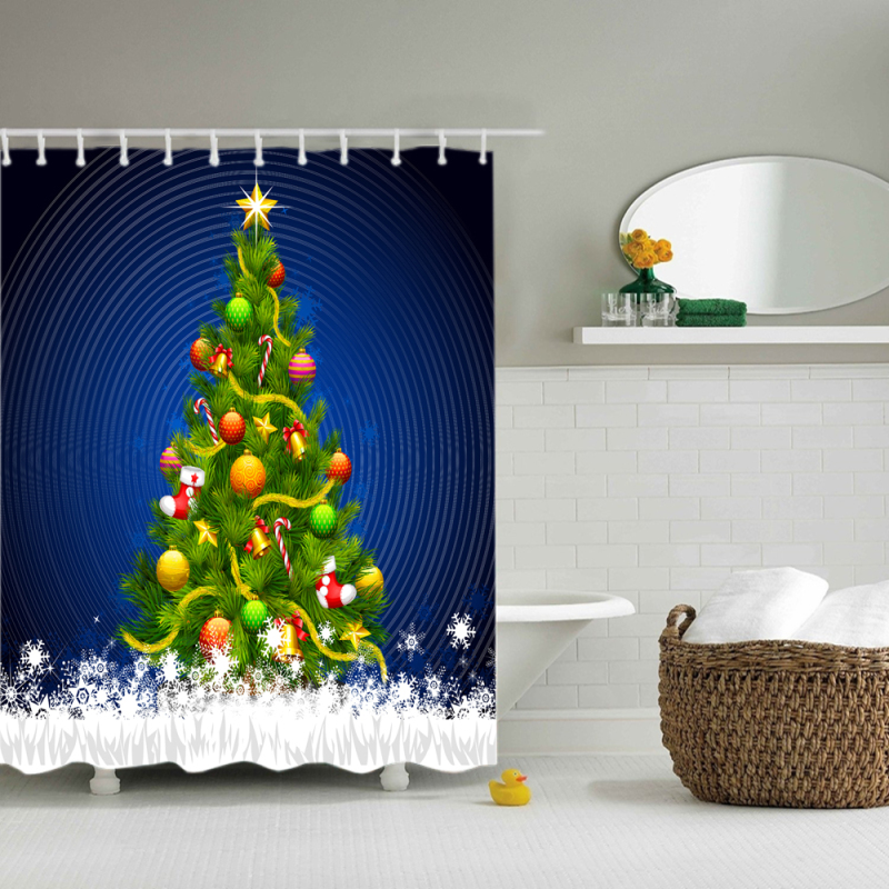 Different size digital printing brick wall design shower curtain