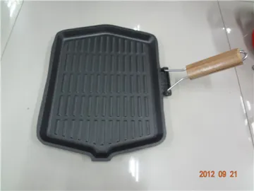 Preseasoned Cast Iron BBQ Grill Pan