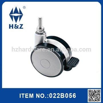 Steel threaded stem caster for medical