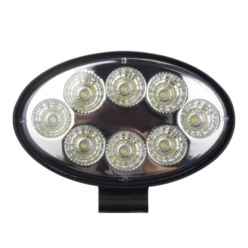8LED 24W 6" Oval Heavy Duty Flood Light LED Work Light