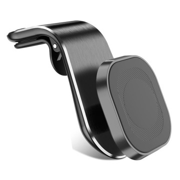 360 Rotating L Shape Clip Car Phone Holder with Strong Magnetic Bracket