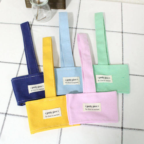 Mini Canvas Drink Carrier Tote Bag
