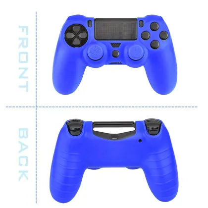 Soft Silicone Rubber Case Gamepad Cover for PS4 Controller - PlayStation 4 Pro Slim Compatible Skin