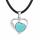 Turquoise Love Heart Birthstone Pendse Pends Gemstone Collares para mujeres