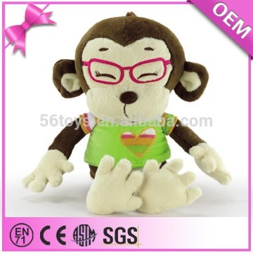 Factory custom lovely plush monkey toys, stuffed monkey pendant wholesale