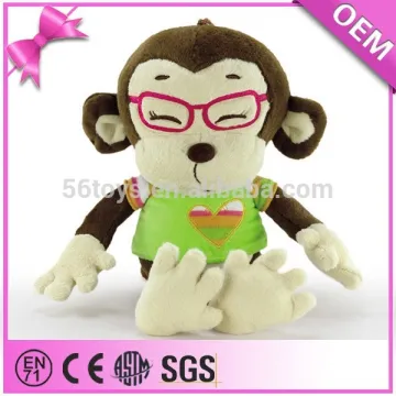 Factory custom lovely plush monkey toys, stuffed monkey pendant wholesale