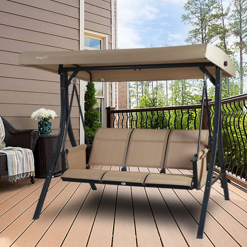 China Metal Garden Swing Chair Outdoor Patio Hanging Furniture Factory