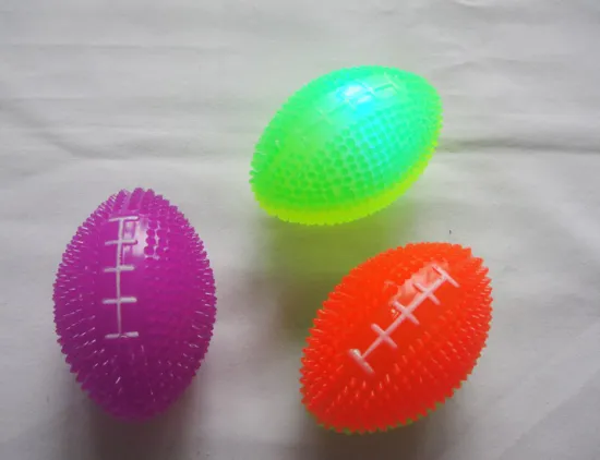 Flashing Two-tone Spiky Football 3 inches
