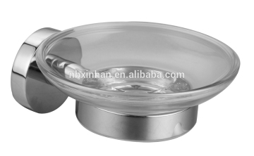 Chrome plating, brass bathroom fitting,glass soap dish for bathroom and hotel