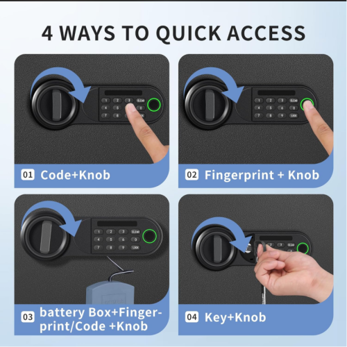 Biometric Fingerprint Home Safe Box with Digital Keypad