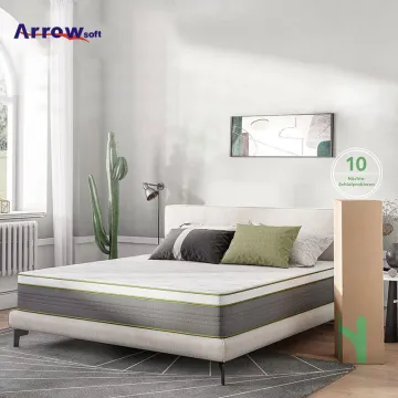 High-Quality Knitted Fabric Queen King Size Memory Foam Pocket Spring Mattress, Compressed and Rolled in Carton