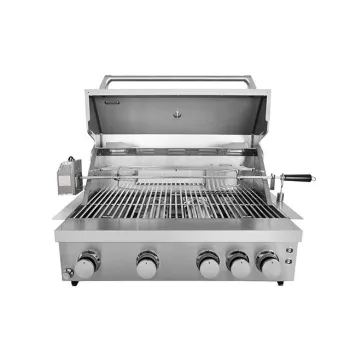 Outdoor Stainless Steel 4 Burner Built-In Gas BBQ Grill