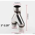 Y-pipe 3 '' x 2 1/2 "Adattatore di scarico