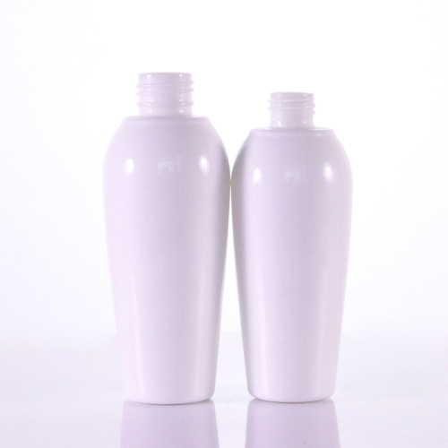 Opal White Glass Lotion Bottles Round Shape Lotion Bottle with golden caps Supplier