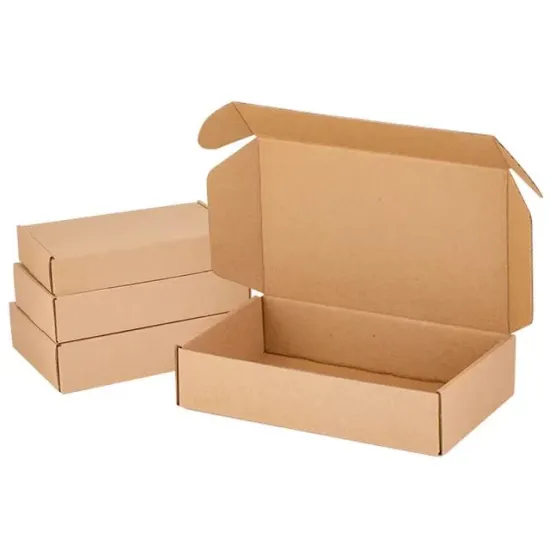 High Quality Customized Printing Logo Eco Friendly Brown Kraft Box Packaging E Flute Corrugated Cardboard Mailing Box