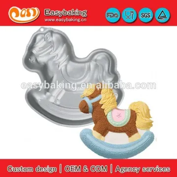 Food grade rocking horse aluminum cake baking pan