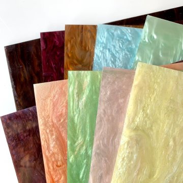 HS hochwertige Acrylblätter: 2 mm, 3 mm und 6 mm Marmor und farbenfrohe Glitzer -Acryloptionen