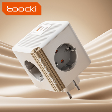 Toocki Universal Power Strip mit 4 Steckdosen, 1 USB und 3 Typ -C -Anschlüssen