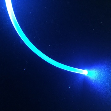 Large Diameter Side Light Optical Fiber for Pool Illumination