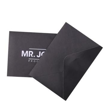 Buste piccole nere 6x9 personalizzate con logo per portafogli regalo