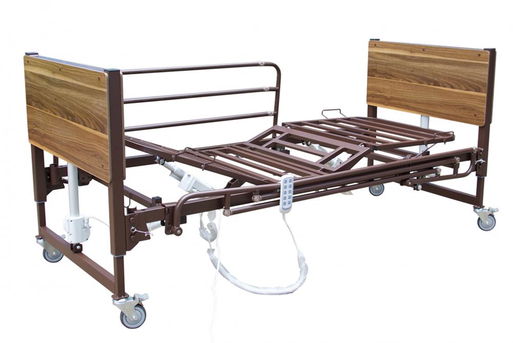 Electric foldable hospital bed for the elderly