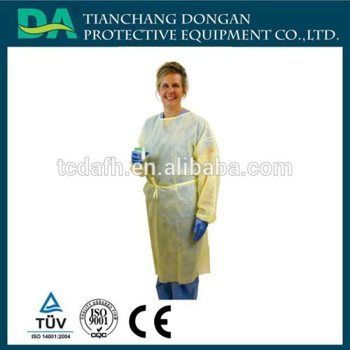 Sterile Reinforce SMS Isolation Gown Disposable With knited Cuff