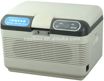 12L Mini Portable Double Cooling Camping thermoelectric Car Cooler Box