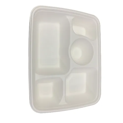 Bagasse 5 Compartment Tray 5 Compartment Paper Plates