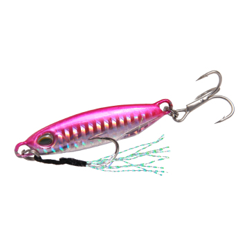 Hard Bass Fishing Jig Lure Set with Treble Hooks for Shore Slow Jigging