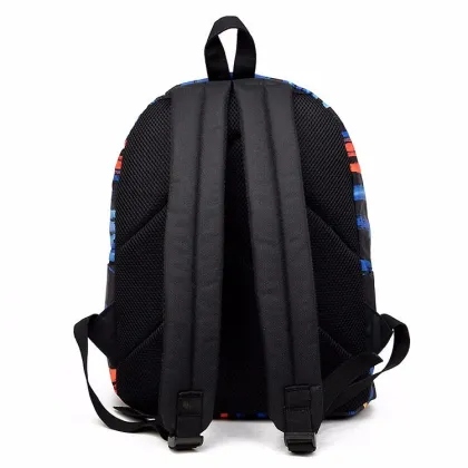 Printed bright color backpack with two shoulders