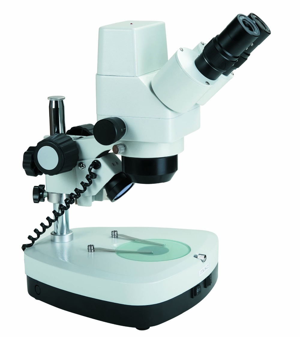 Microscopio de binoculares C-2D, microscopio estéreo de distancia de trabajo larga con LED 3W, microscopio móvil