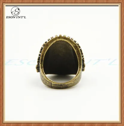 New Product Elegance Women Big Amber Crystal Ring