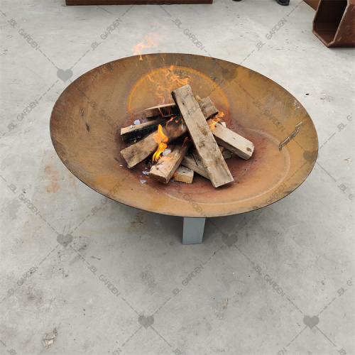 Outdoor corten steel Garden Round Bowl Fire Pit