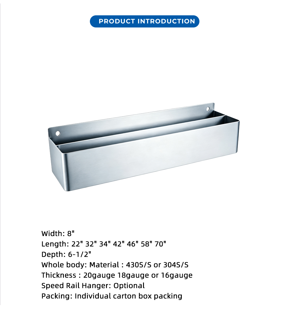 Two Compartment Stainless Steel Railroad Spec Storage Tray X