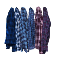 Plaid vintage grunge flannel blue shirt