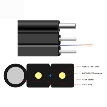 RoHS Certified Hanxin Single Mode Flat Cable 1 CORE FTTH Fiber Optic Cable