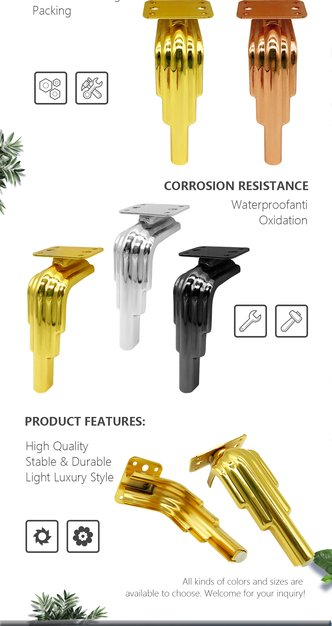 K41 metal sofa leg