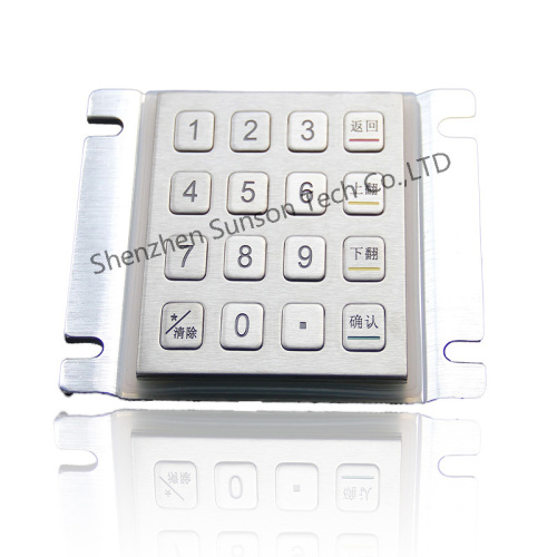 Keypad numerik tahan air untuk kios atau terminal layanan mandiri