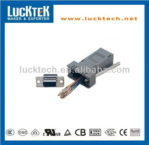DB09 female to RJ45 female modular adapter