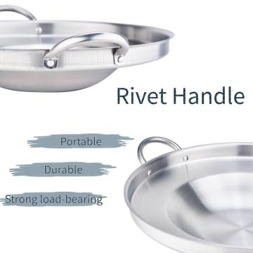 15.7 Inch Heavy Duty Stainless Steel Concave Comal